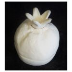 Ρόδι κεραμικό λευκό ανοιχτό 12 cm