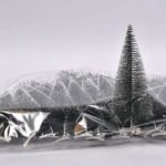 Χριστουγεννιάτικο διακοσμητικό δέντρο πράσινο με κλιπ 15 cm