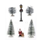 Διακοσμητικές Φιγούρες με Δέντρα και Άι Βασίλη Σετ 6 Τεμάχια