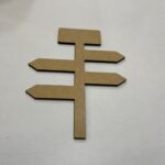 Ξύλινο διακοσμητικό με βελάκια 9cm x 11cm