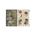 Ριζόχαρτo για ντεκουπάζ 30x40cm, Woman with mask