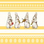Χαρτοπετσέτα για decoupage, 1τεμ, Easter Music Yellow