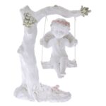 Λευκός πολυρεζιν άγγελος σε κούνια 11Χ6Χ15εκ.