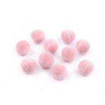 Πομ πον μπαλίτσες Ø15mm, 10τεμ, Vintage Pink
