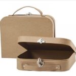 Βαλίτσα κραφτ χάρτινη με χερούλι 22,5x17,5x6,5