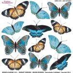 Τυπωμένo φύλλο-Ζελατίνη για Sospeso STS2.02, blue butterfly