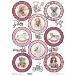 Ριζόχαρτο ITD, 30x40cm, Παιδικές μωβ μπάλες, R0799L