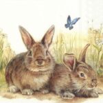 Χαρτοπετσέτα για decoupage, Bunny & Clyde, 1 τεμ.