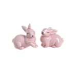 Λαγουδάκια κεραμικά pink, 2 τεμ., 5,5cm