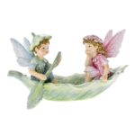 Νεράιδα και ξωτικό  σε βάρκα 13x7x8εκ.