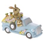 Λαγός πάνω σε μπλε αυτοκίνητο 16x7.5x11.5εκ.