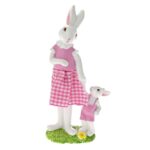 Ροζ λαγουδίνα με φόρεμα 6.6x3.9x14.5εκ.