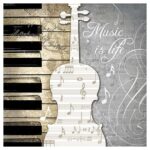 Χαρτοπετσέτα για Decoupage, Music Is Life, 1 τεμ