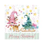 Χαρτοπετσέτα για Decoupage, Τάρανδος ξωτικό, 1τεμ.