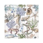Χαρτοπετσέτα για Decoupage, Θησαυροί της θάλασσας, 1τεμ.