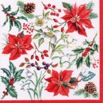 Χαρτοπετσέτα για Decoupage, Christmas flower, 1τεμ.