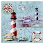 Χαρτοπετσέτα για Decoupage, Ti-flair Nautical Chart & Icons , 1τεμ.