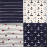 Χαρτοπετσέτα για Decoupage, Marine squares, 1τεμ.