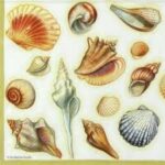 Χαρτοπετσέτα για Decoupage, Shells cream, 1 τεμ.