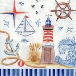 Χαρτοπετσέτα για Decoupage, Seaside memories, 1τεμ.