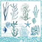 Χαρτοπετσέτα για Decoupage, Ocean blue, 1τεμ.