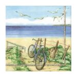 Χαρτοπετσέτα για Decoupage, Beach bicycle, 1 τεμ.