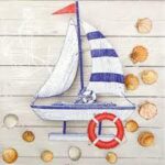 Χαρτοπετσέτα για Decoupage, Ship & shells, 1 τεμ.