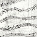 Χαρτοπετσέτα για Decoupage, music notes, 1 τεμ.