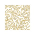 Χαρτοπετσέτα για decoupage, 1τεμ, Μπαρόκ Λευκό/Χρυσό