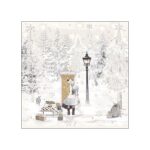 Χαρτοπετσέτα για decoupage, 1τεμ, Γράμμα στα χιόνια