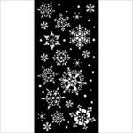 Thick Stencil Stamperia 12x25cm, Christmas, Snowflakes