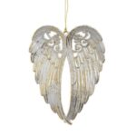Φτερά αγγέλου κρεμαστά, χριστουγεννιάτικα στολίδια, 14cm