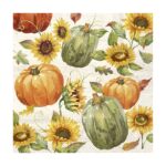 Χαρτοπετσέτα για decoupage, Κολοκύθες και ηλιοτρόπια, 1 τεμ.
