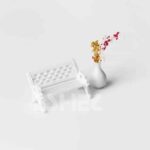 Μινιατούρα παγκάκι με βάζο