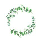 Χαρτοπετσέτα για decoupage, 1τεμ, Στεφάνι ευκαλύπτου με λευκά άνθη