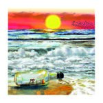 Χαρτοπετσέτα για decoupage, 1τεμ, Μήνυμα στο μπουκάλι