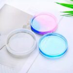 Καλούπι σιλικόνης πλακάκι-σουβέρ στρογγυλό, 8×1.4cm