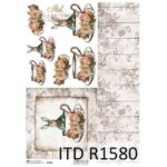 Ριζόχαρτο πασχαλινό ITD Λαγός σε κούπα, 21x29cm, R1580