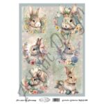Ριζόχαρτο Artistic Design για Decoupage Α4, Rabbits / MRS508
