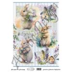 Ριζόχαρτο Artistic Design για Decoupage Α4, Rabbits & Dragonflies / MRS524
