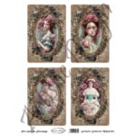 Ριζόχαρτο Artistic Design για Decoupage Α4, Vintage Ladies / MRS534