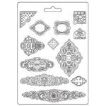 Καλούπι εύκαμπτο A4, 21x29cm, Stamperia, Vintage library, Cards