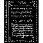 Thick Stencil Stamperia 20x25cm, Vintage Library, Letters