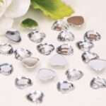 Κρυσταλλάκια καρδιές τύπου ζιργκόν, 1cm, +/- 100τεμ.