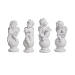 Αγγελάκια καθιστά κεραμικά σετ 4τεμ, 6,5cm