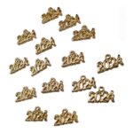 Γούρι μεταλλικό 2024, χρυσό 1.5×0.5cm