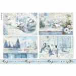 Ριζόχαρτο Stamperia 21X29cm, blue land landscapes