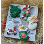 Καλούπι σιλικόνης, Χριστουγεννιάτικα μοτίβα, 10x12cm