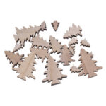 Δεντράκια χριστουγεννιάτικα ξύλινα mix, 18τεμ
