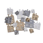 Σπιτάκια ξύλινα mix, 18τεμ